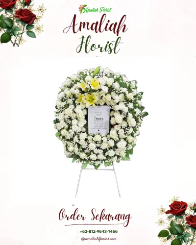 Krans Bunga Duka Cita di Kandang Mas